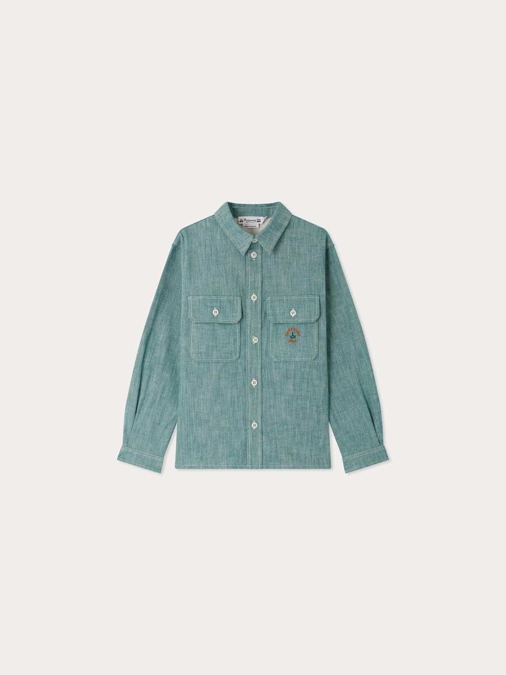 chemise en chambray brodée