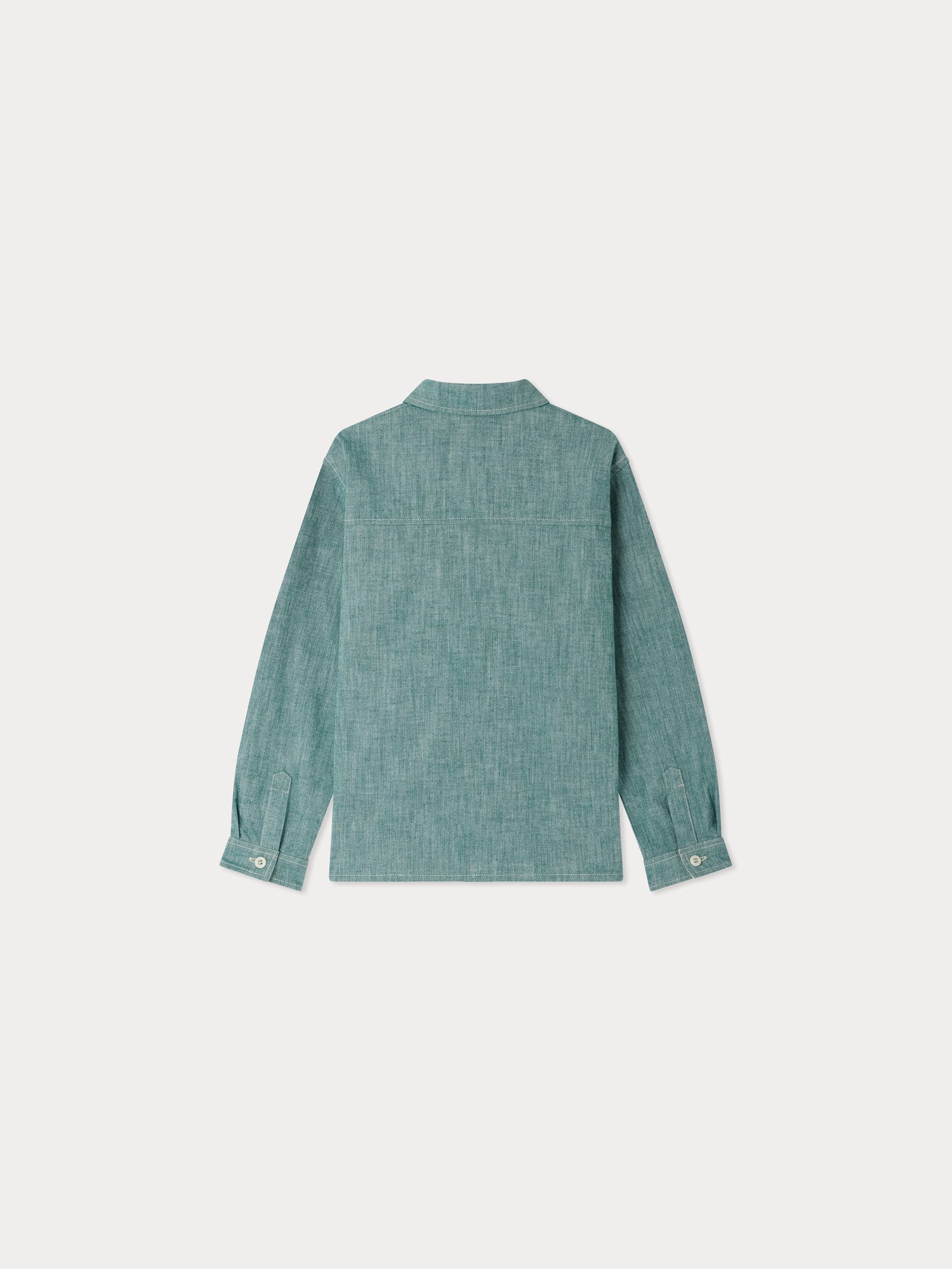 chemise en chambray brodée