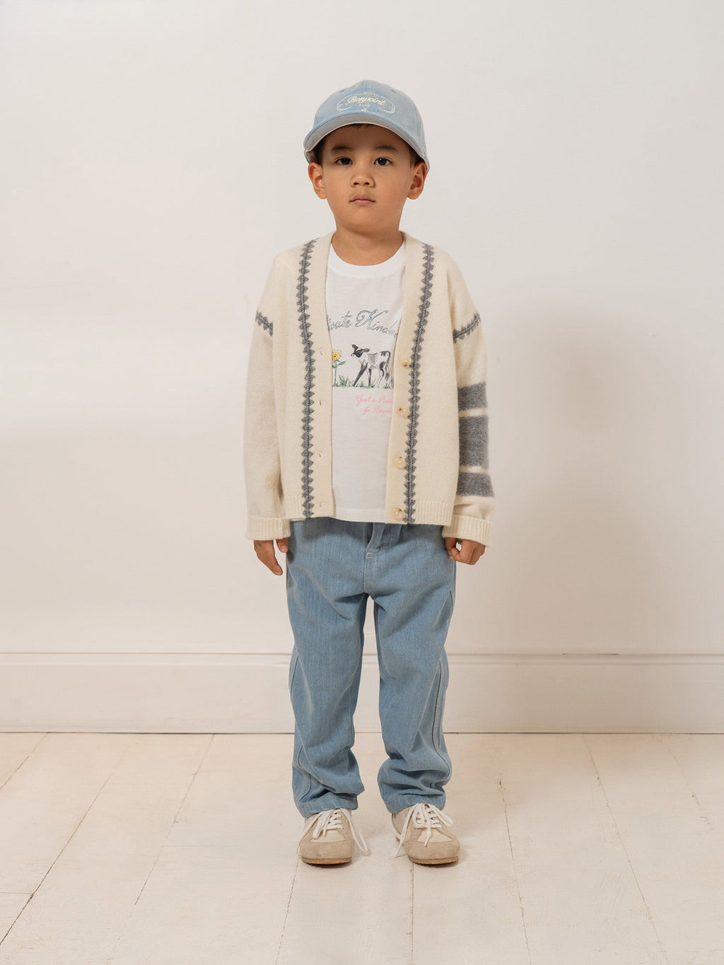 Cardigan brodé de cachemire