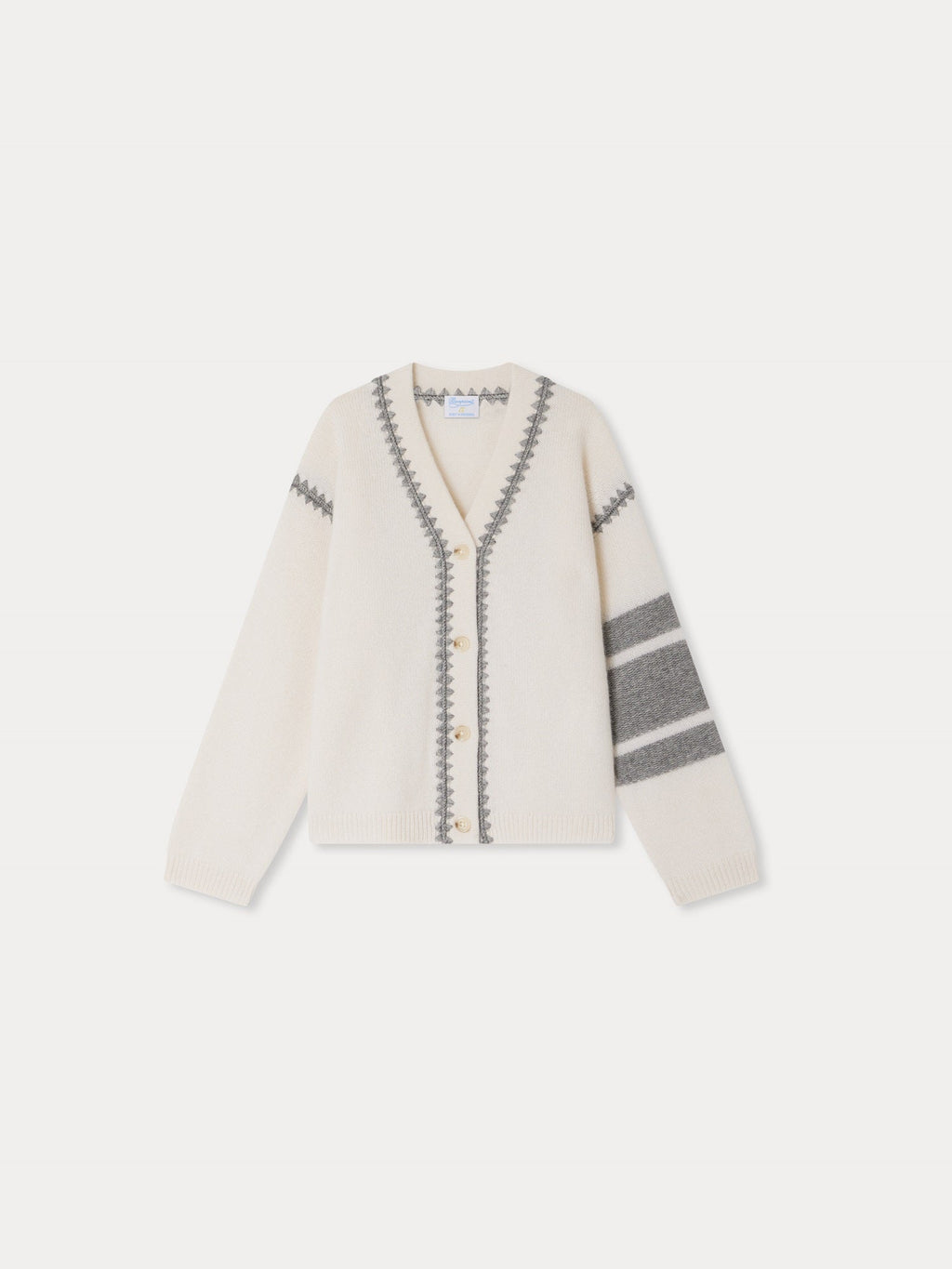 Cardigan brodé de cachemire