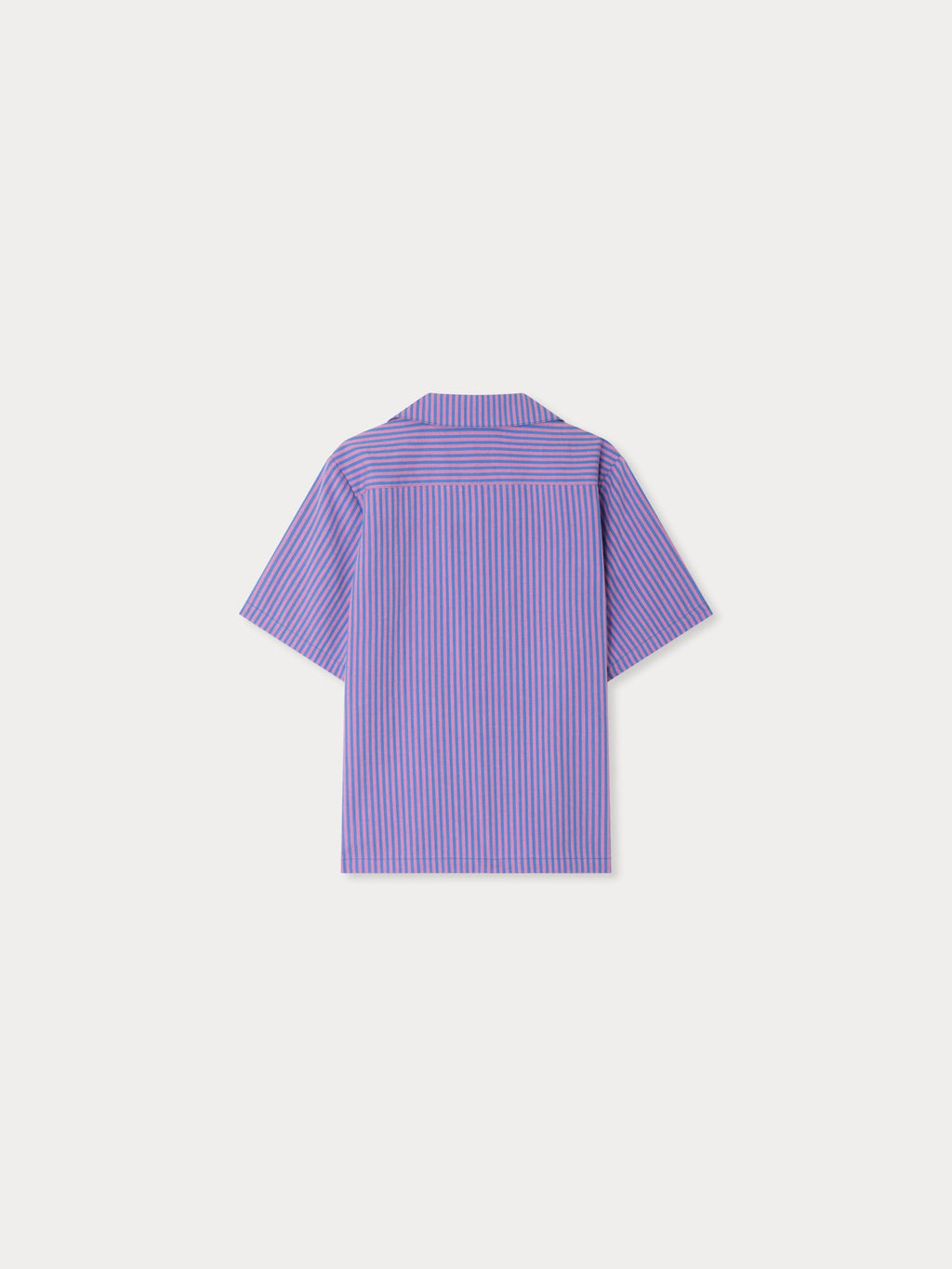 chemise rayée brodée en coton biologique