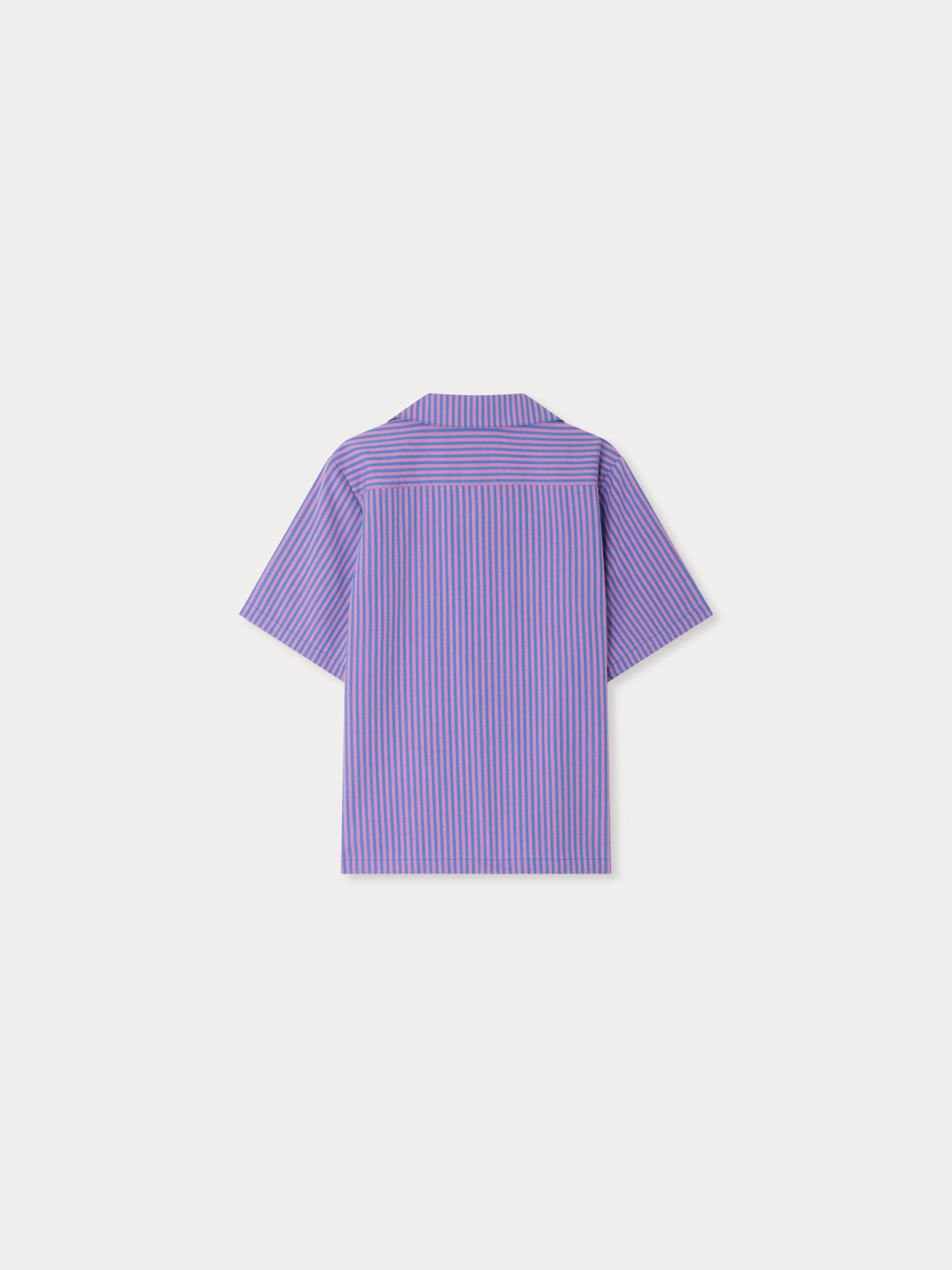 chemise rayée brodée en coton biologique
