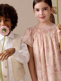 robe smockée et brodée à la main en coton biologique