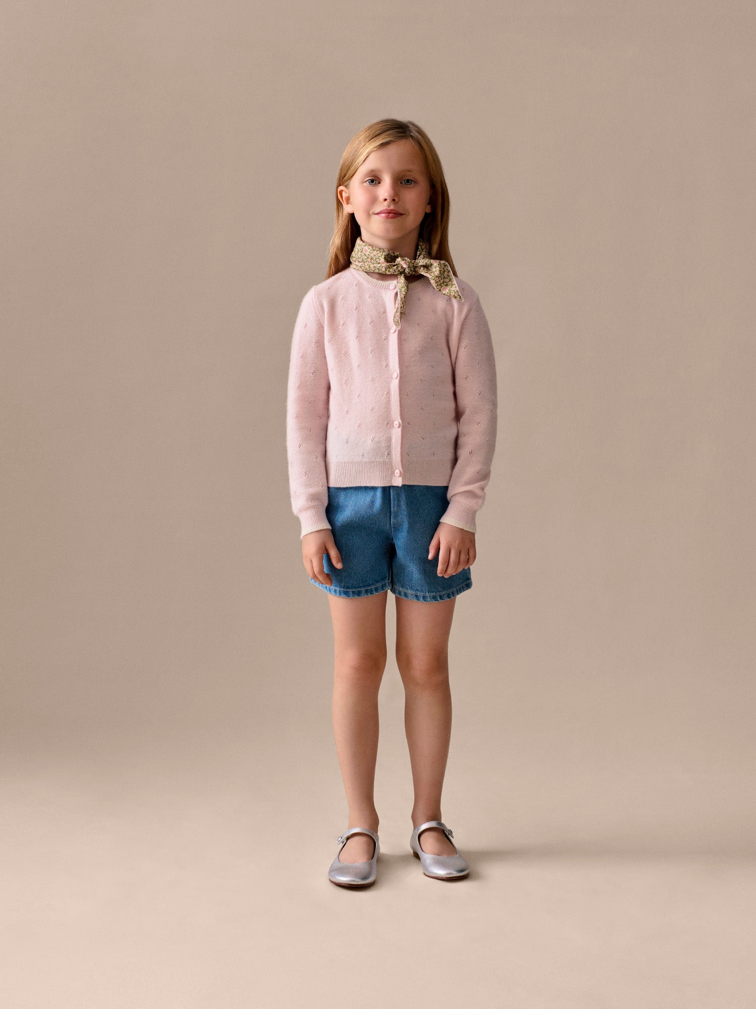 short bleu moyen en coton biologique