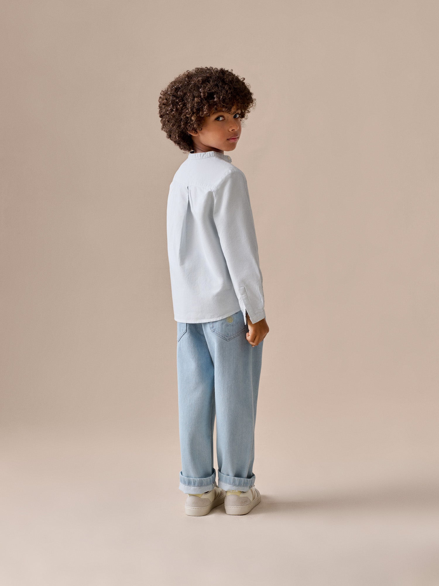 chemise col mao en coton biologique