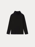 Pull fin à col roulé noir