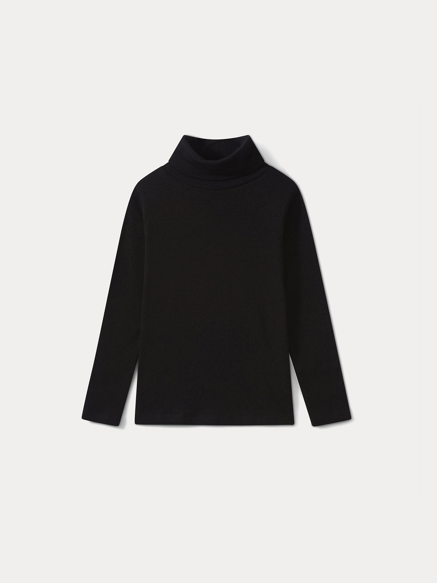 Pull fin à col roulé noir