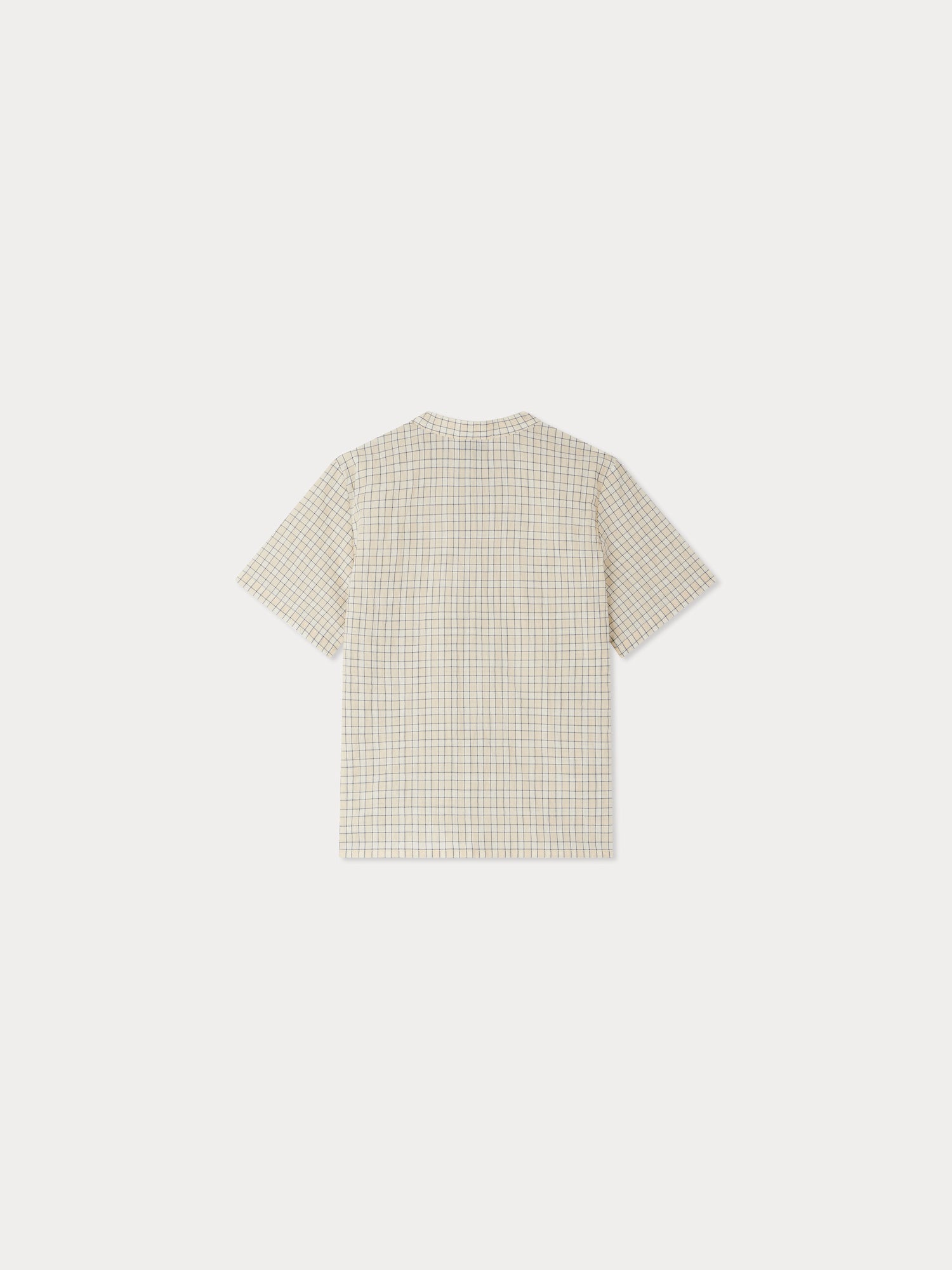chemise à carreaux avec col mandarin