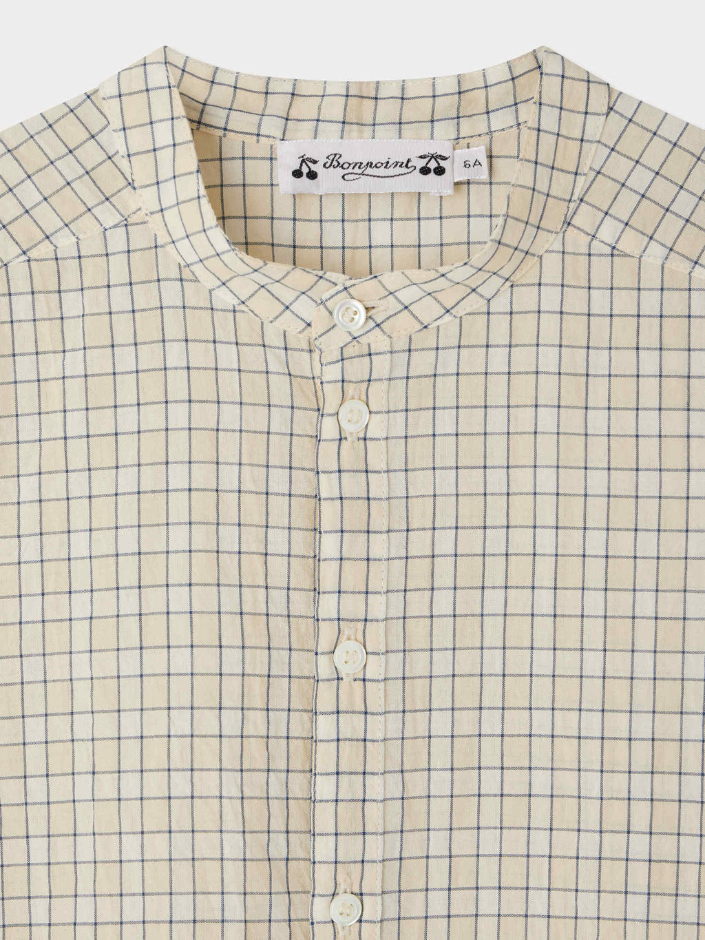 chemise à carreaux avec col mandarin