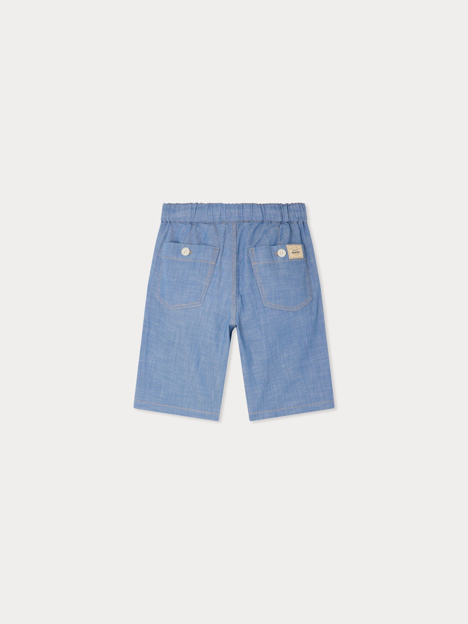 short en chambray de coton biologique
