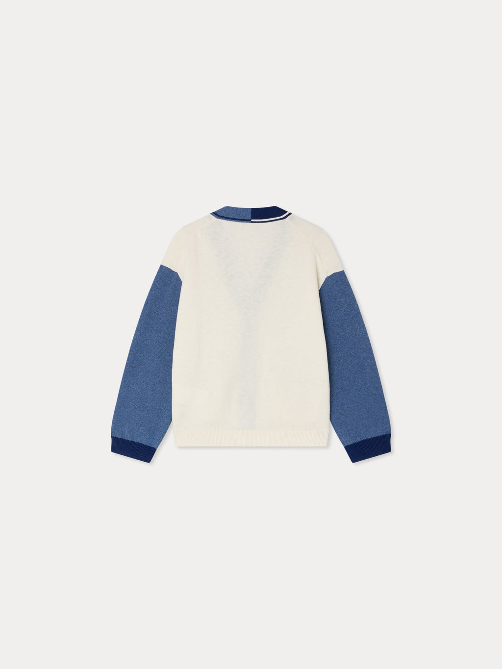 Cardigan col V en coton biologique et cachemire