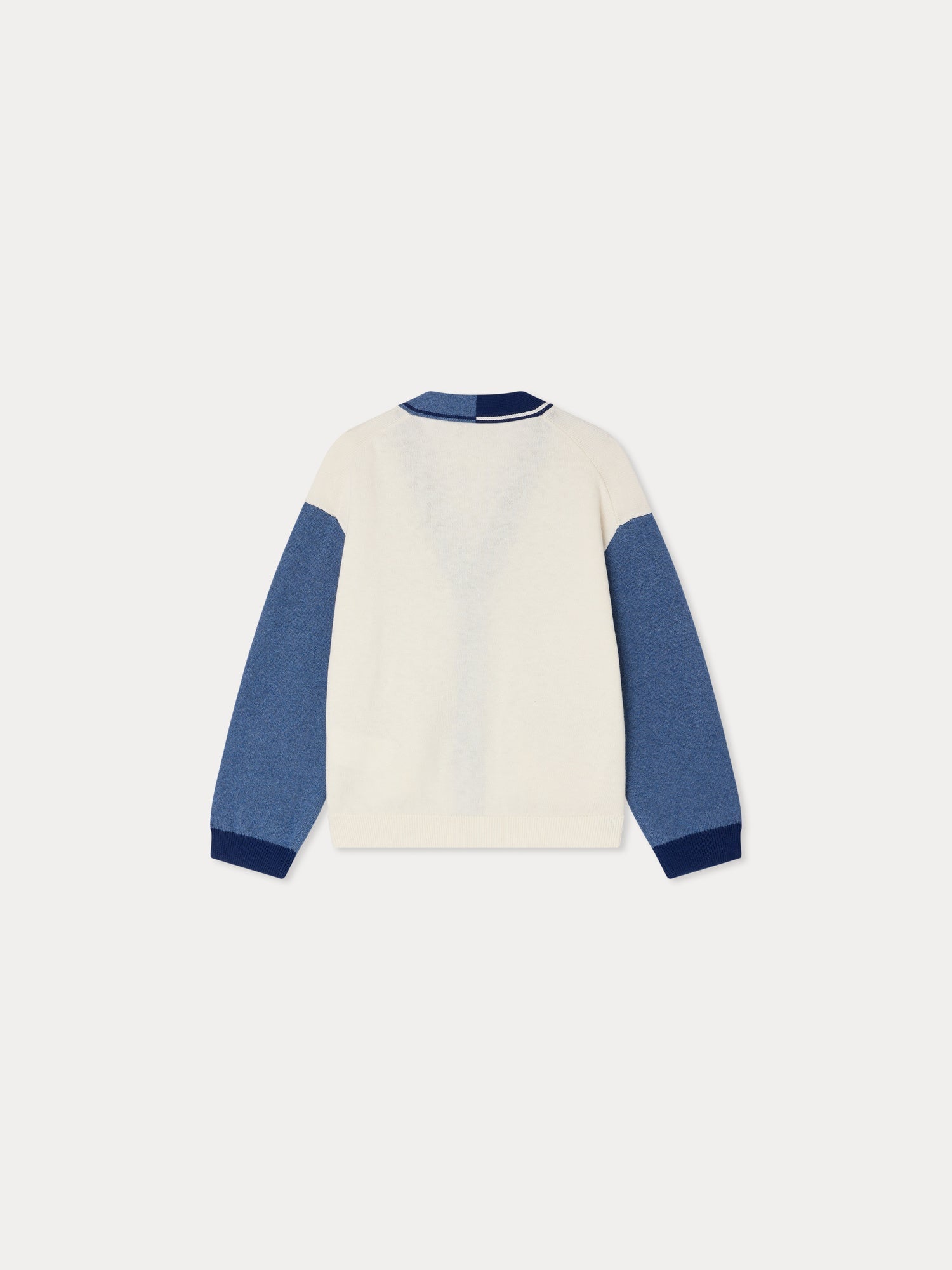 Cardigan col V en coton biologique et cachemire