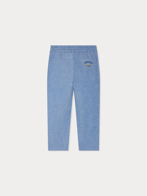 pantalon chino en chambray de coton biologique