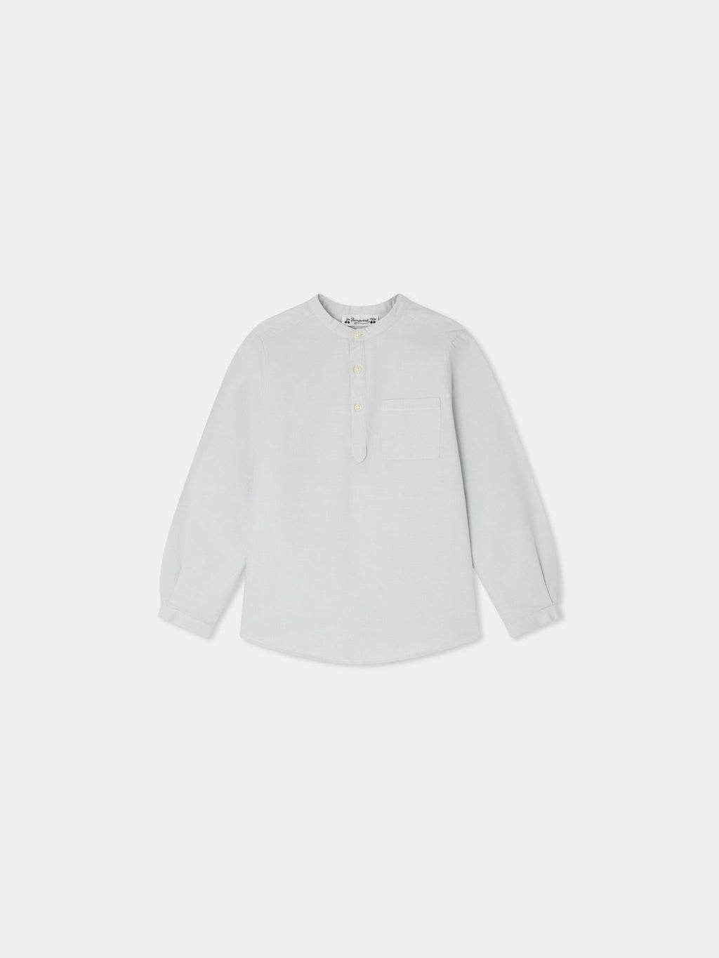 chemise col mao en coton biologique