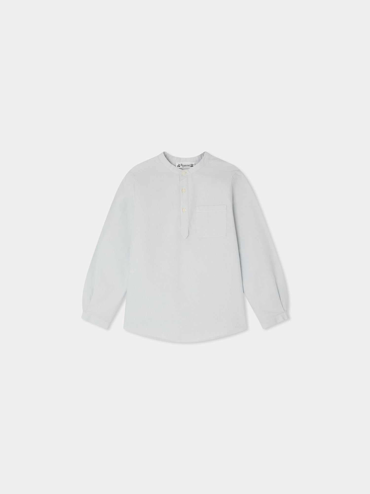 chemise col mao en coton biologique