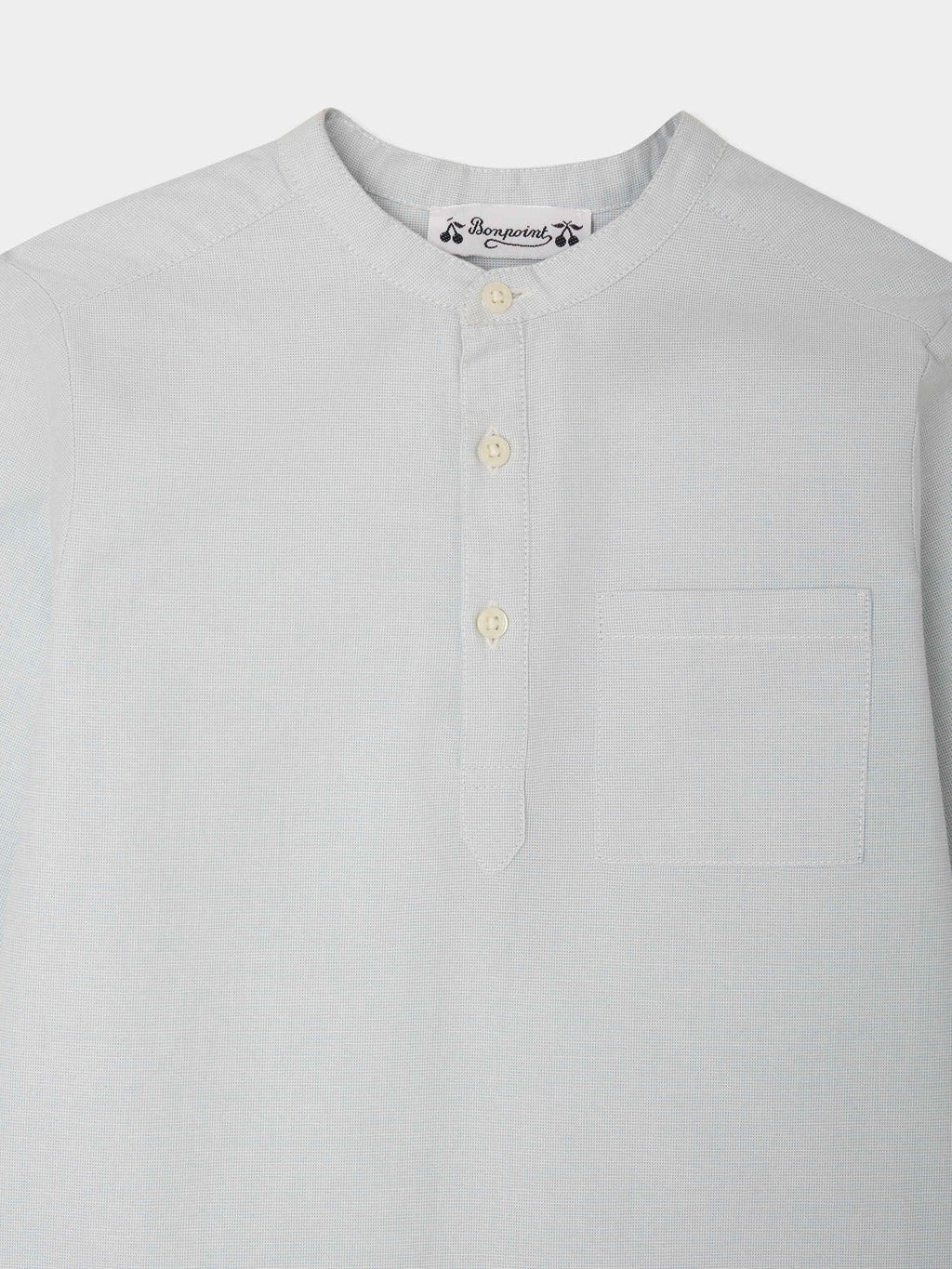 chemise col mao en coton biologique
