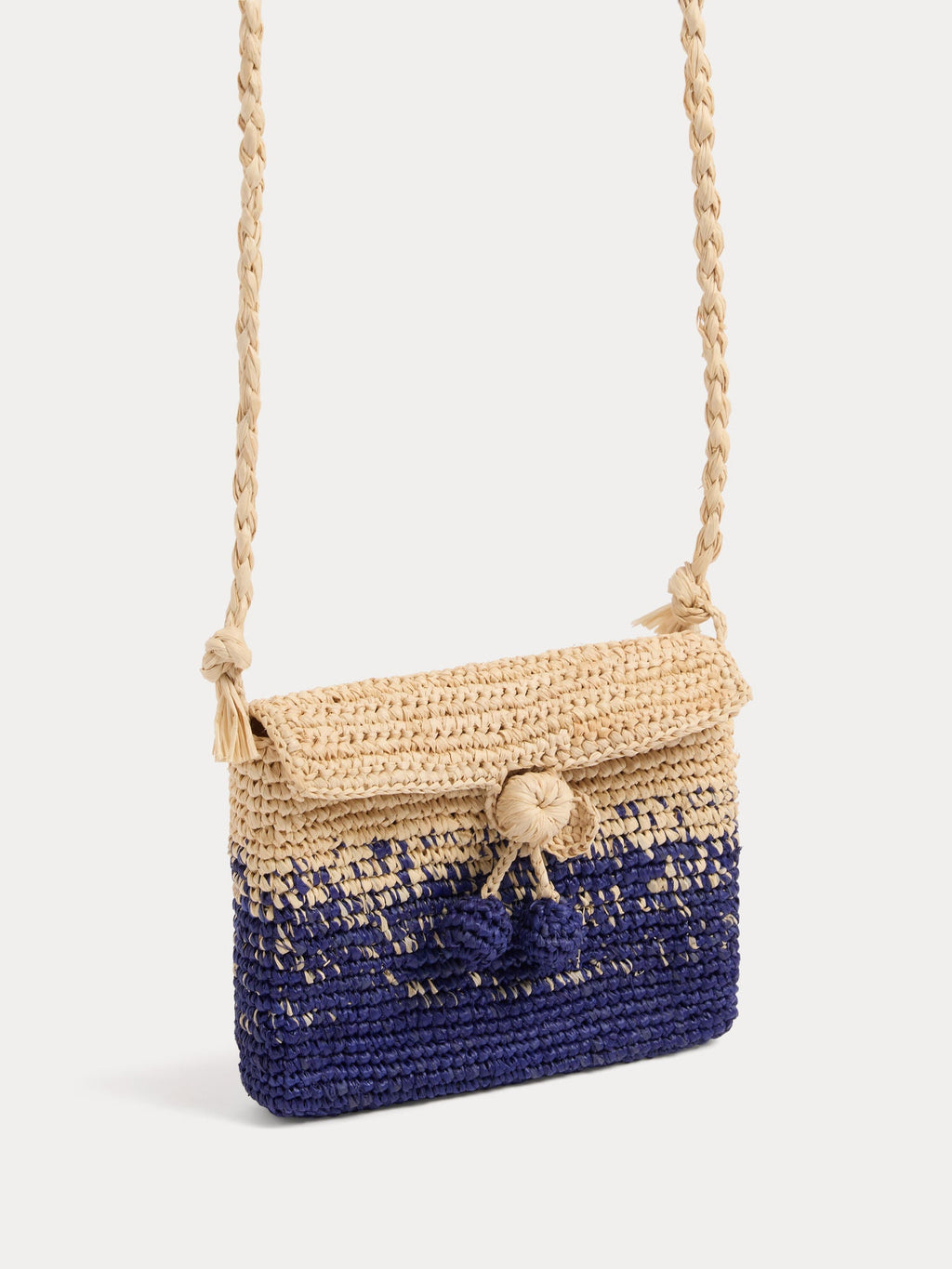 Sac à bandoulière en raphia fait main