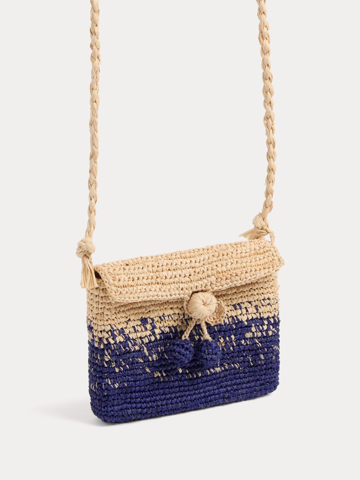 Sac à bandoulière en raphia fait main