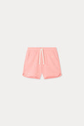 Shorts en polaire brodés de cerises en coton biologique