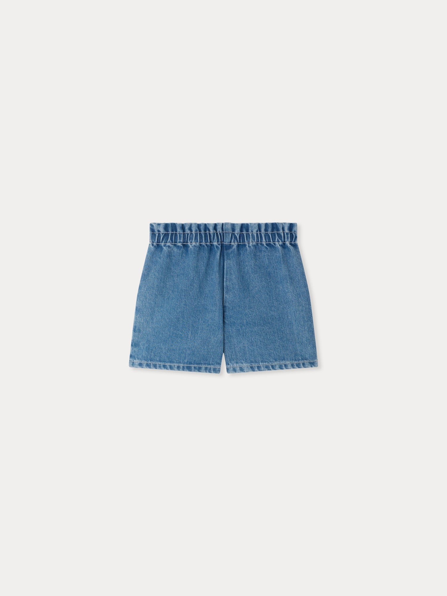 short bleu moyen en coton biologique