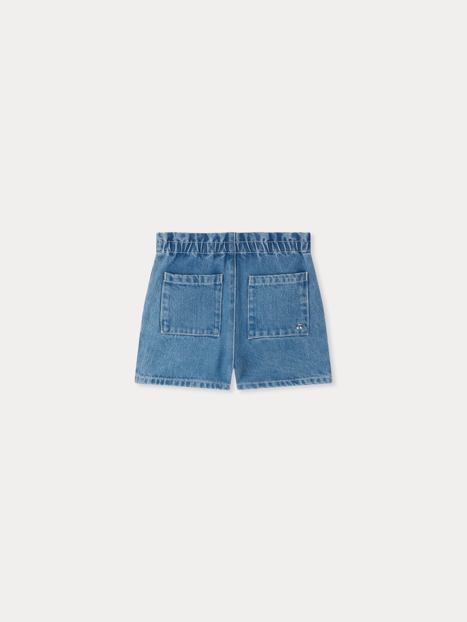 short bleu moyen en coton biologique