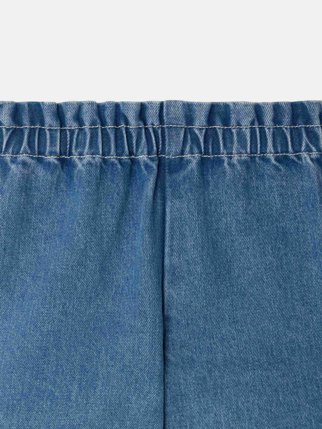 short bleu moyen en coton biologique
