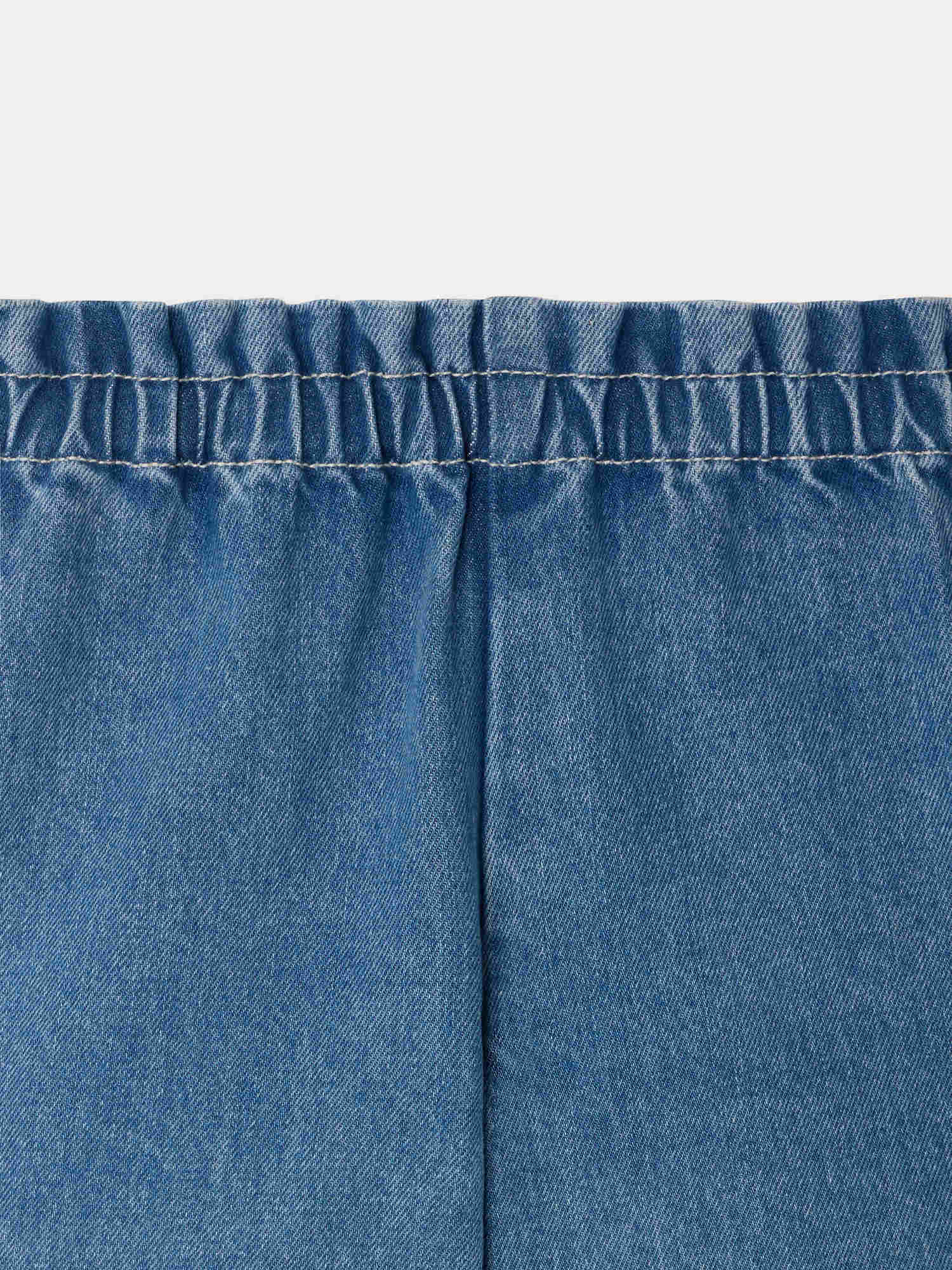 short bleu moyen en coton biologique