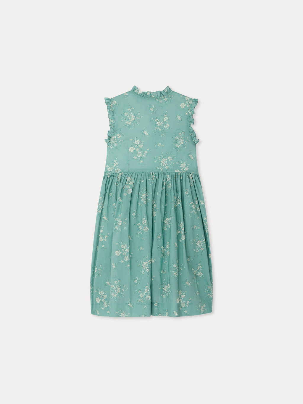 robe smockée et brodée à la main en tissu de coton biologique