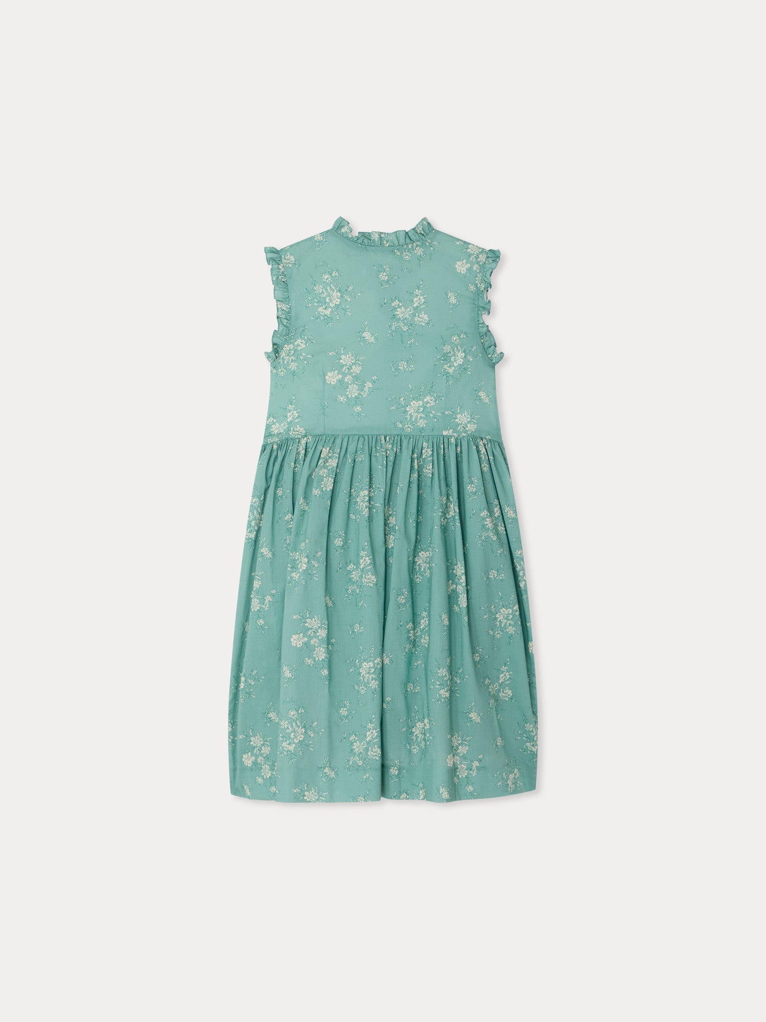 robe smockée et brodée à la main en tissu de coton biologique