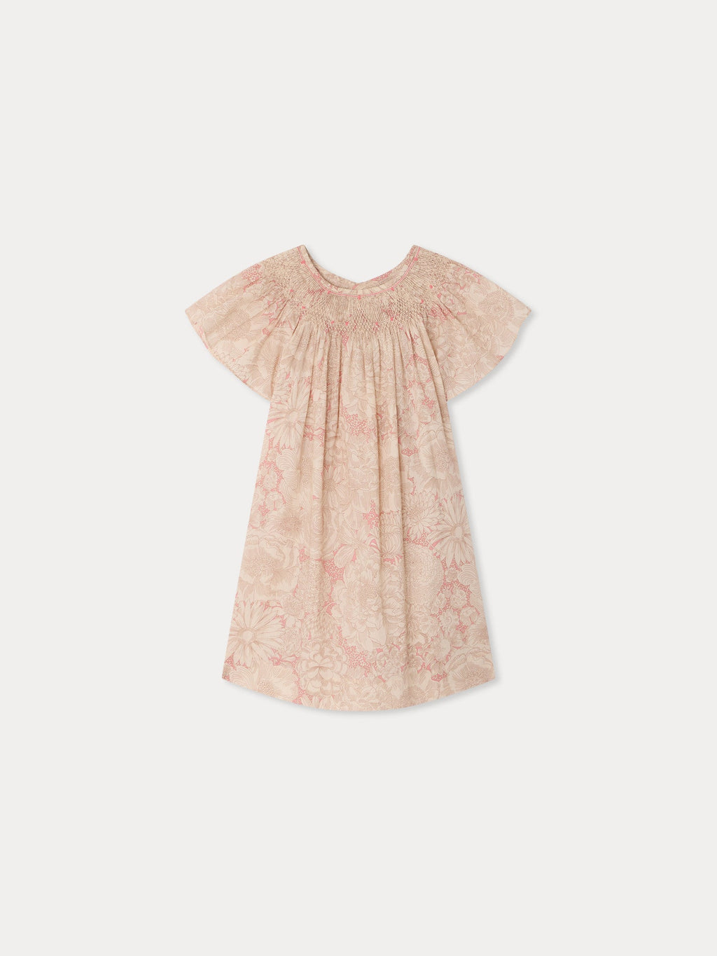 robe smockée et brodée à la main en coton biologique