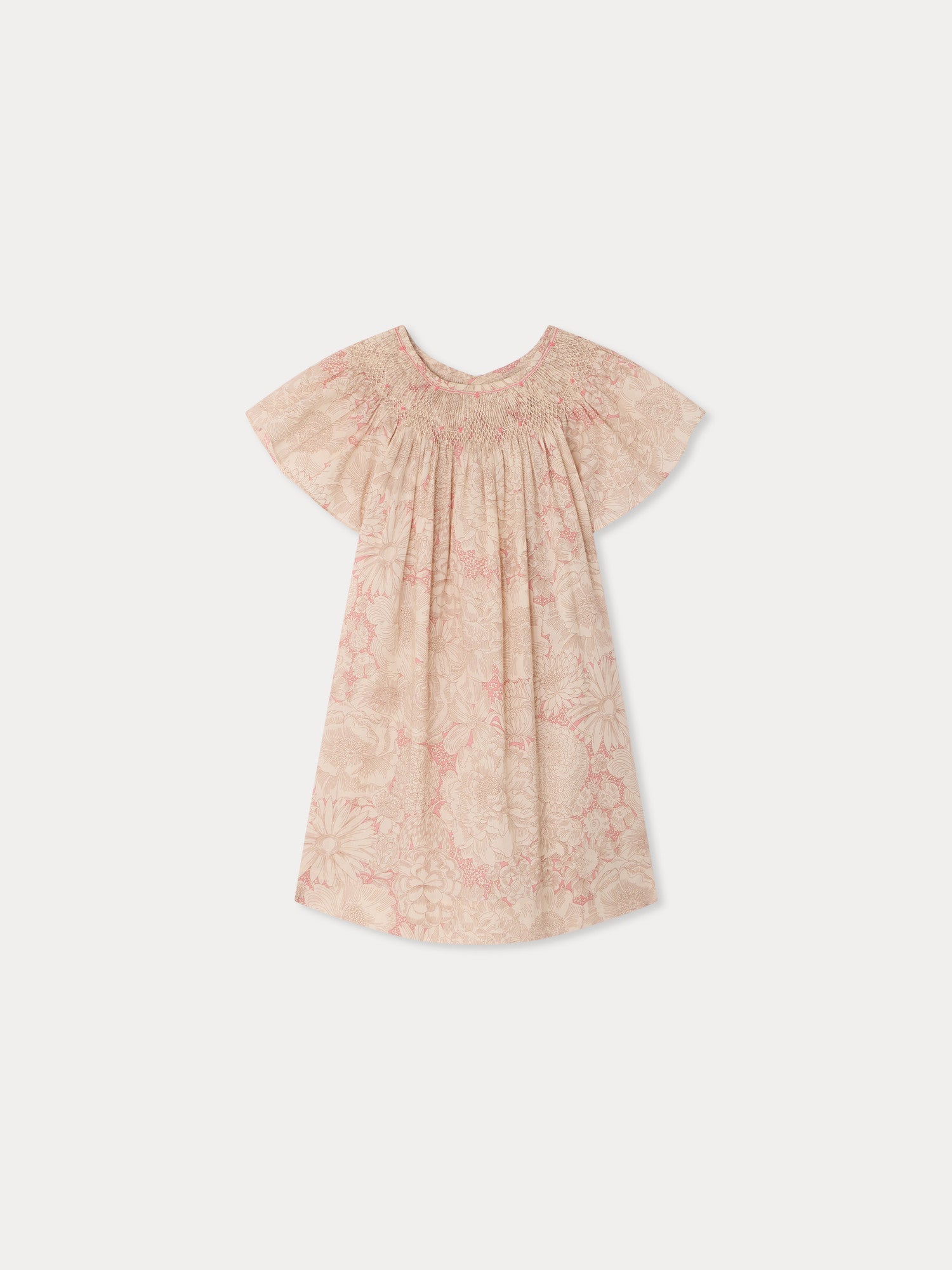 robe smockée et brodée à la main en coton biologique