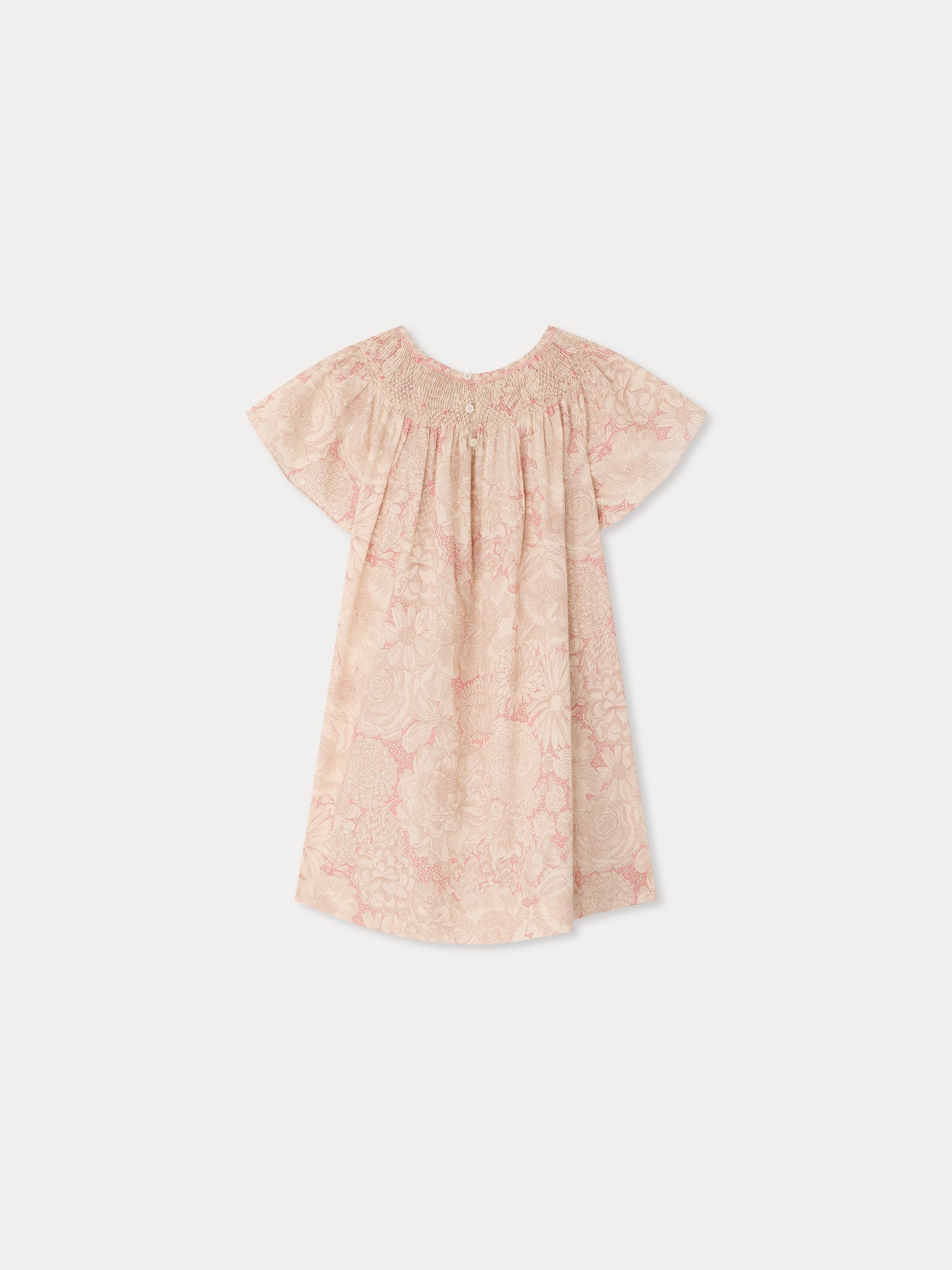 robe smockée et brodée à la main en coton biologique