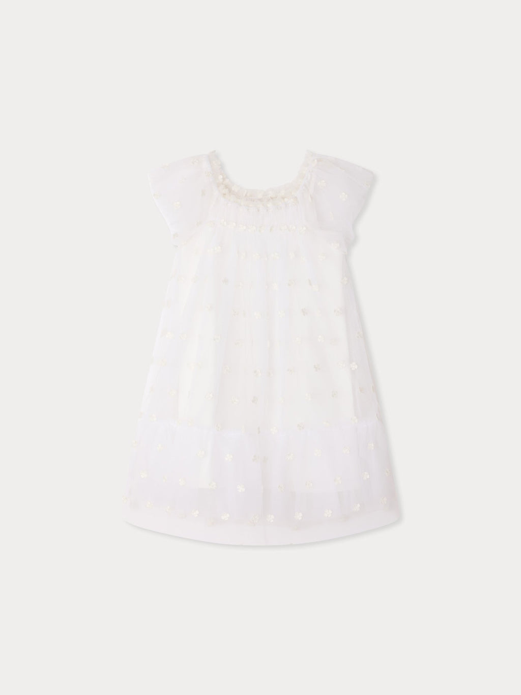 robe en tulle brodé de fleurs