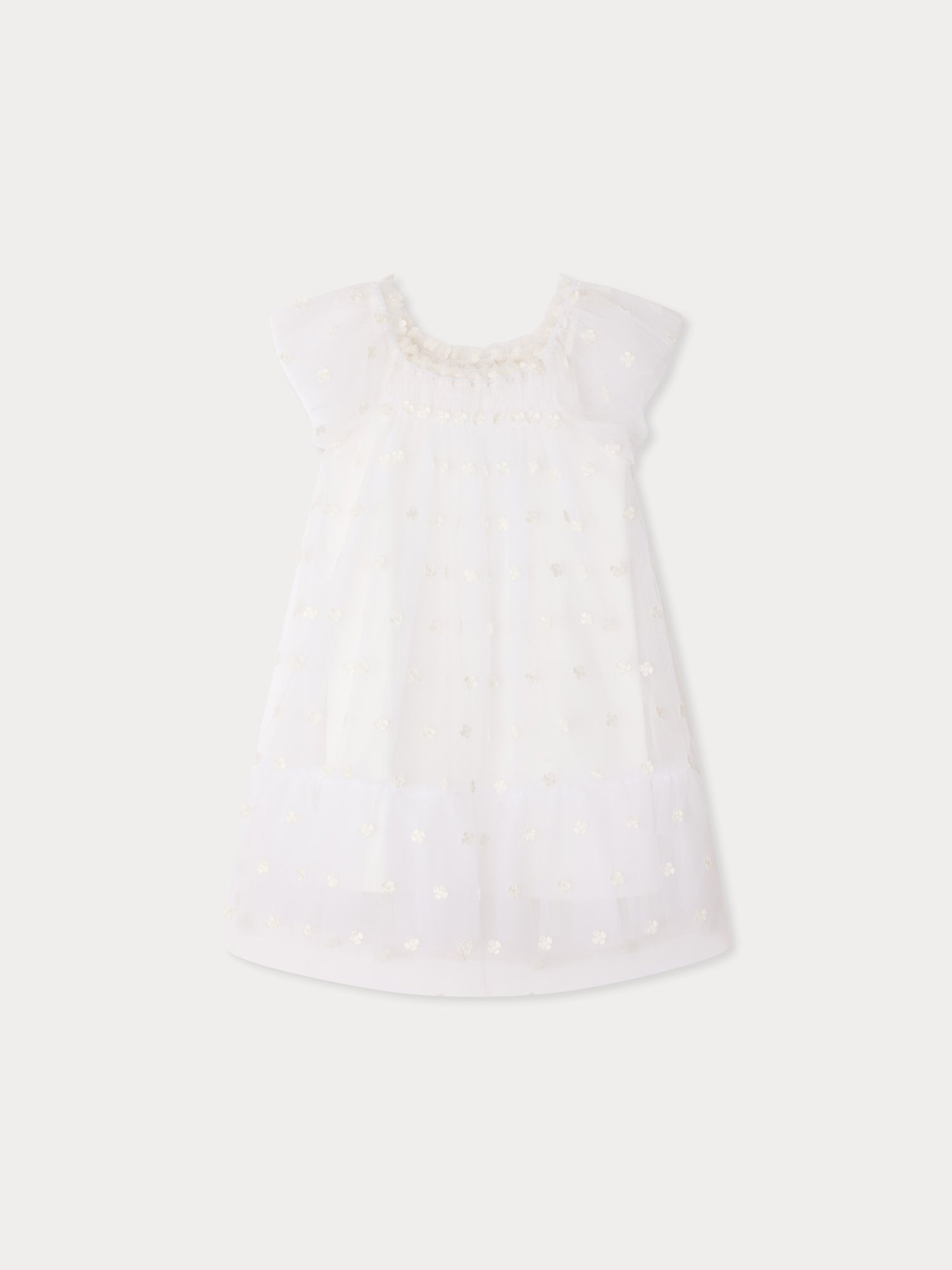 robe en tulle brodé de fleurs