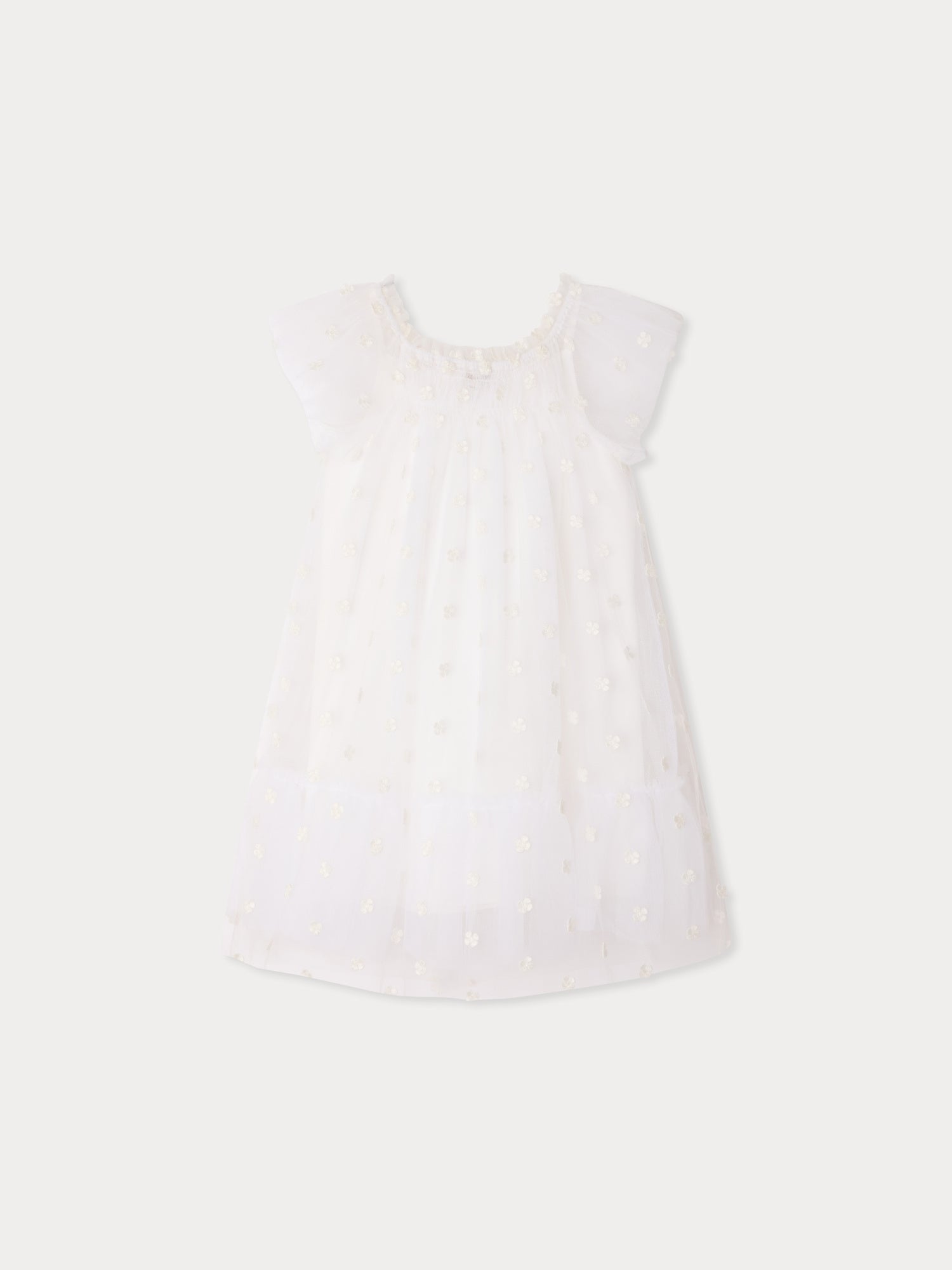 robe en tulle brodé de fleurs