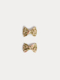 barrettes en tissu de coton biologique vert citron