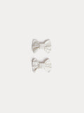 barrettes en soie blanche