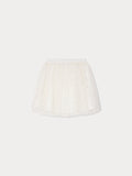jupe en tulle brodé avec fleurs