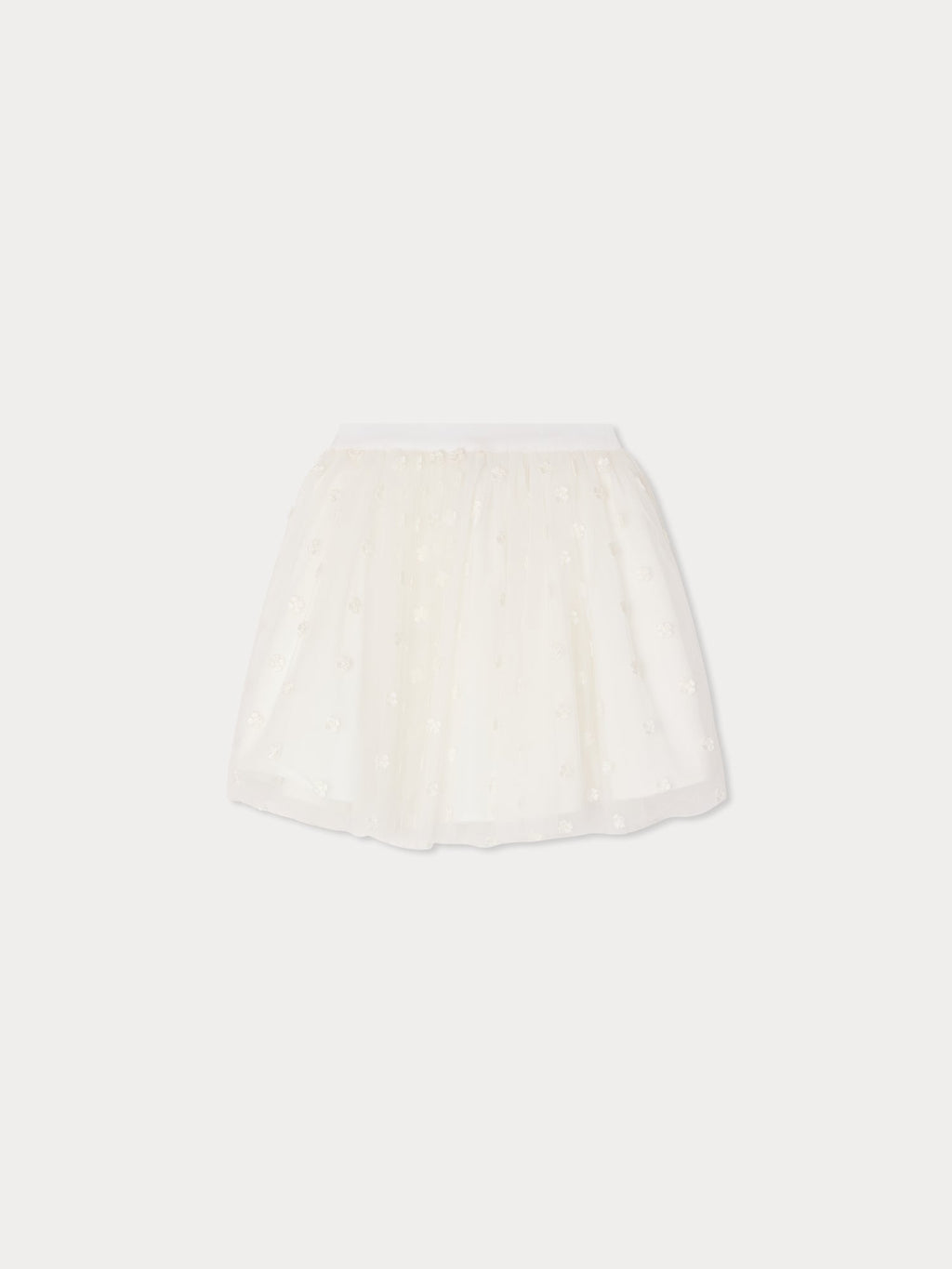 jupe en tulle brodé avec fleurs