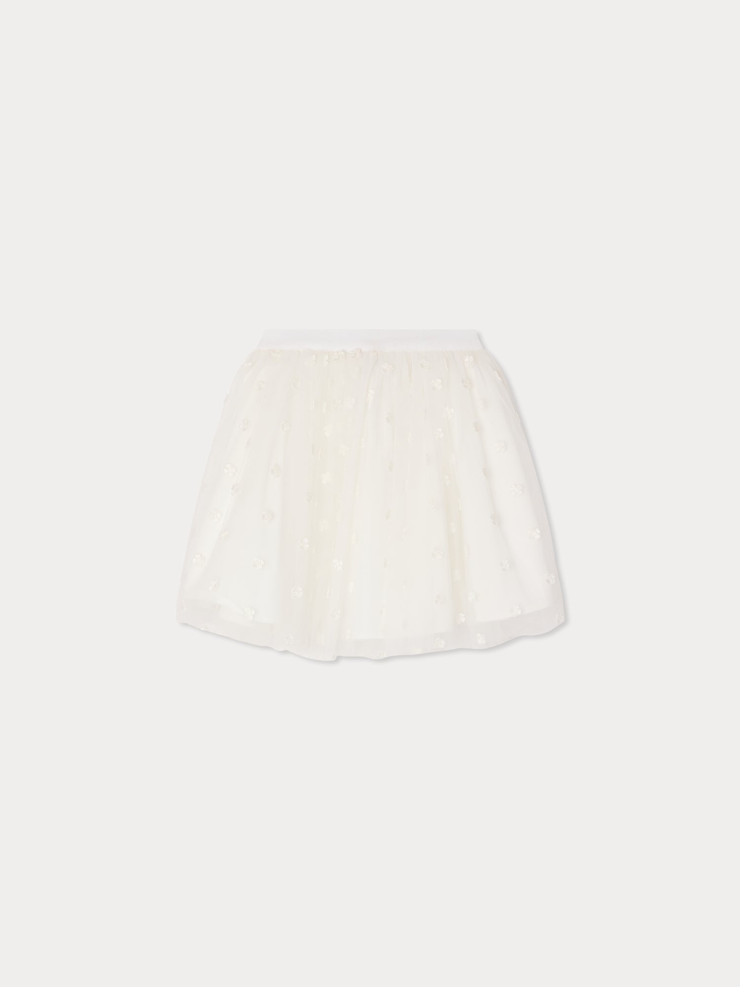 jupe en tulle brodé avec fleurs