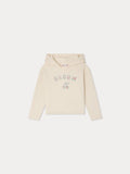 Sweat-shirt appliqué en tissu en coton biologique