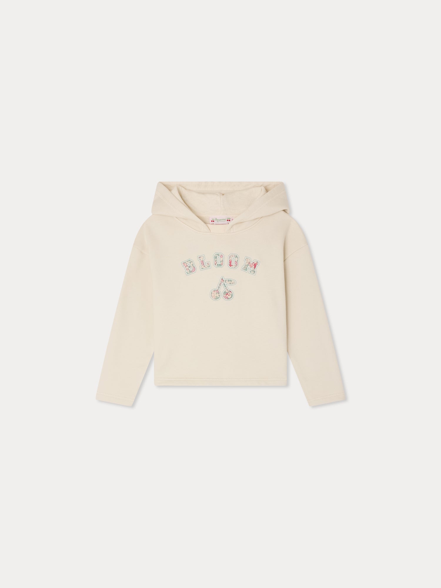 Sweat-shirt appliqué en tissu en coton biologique