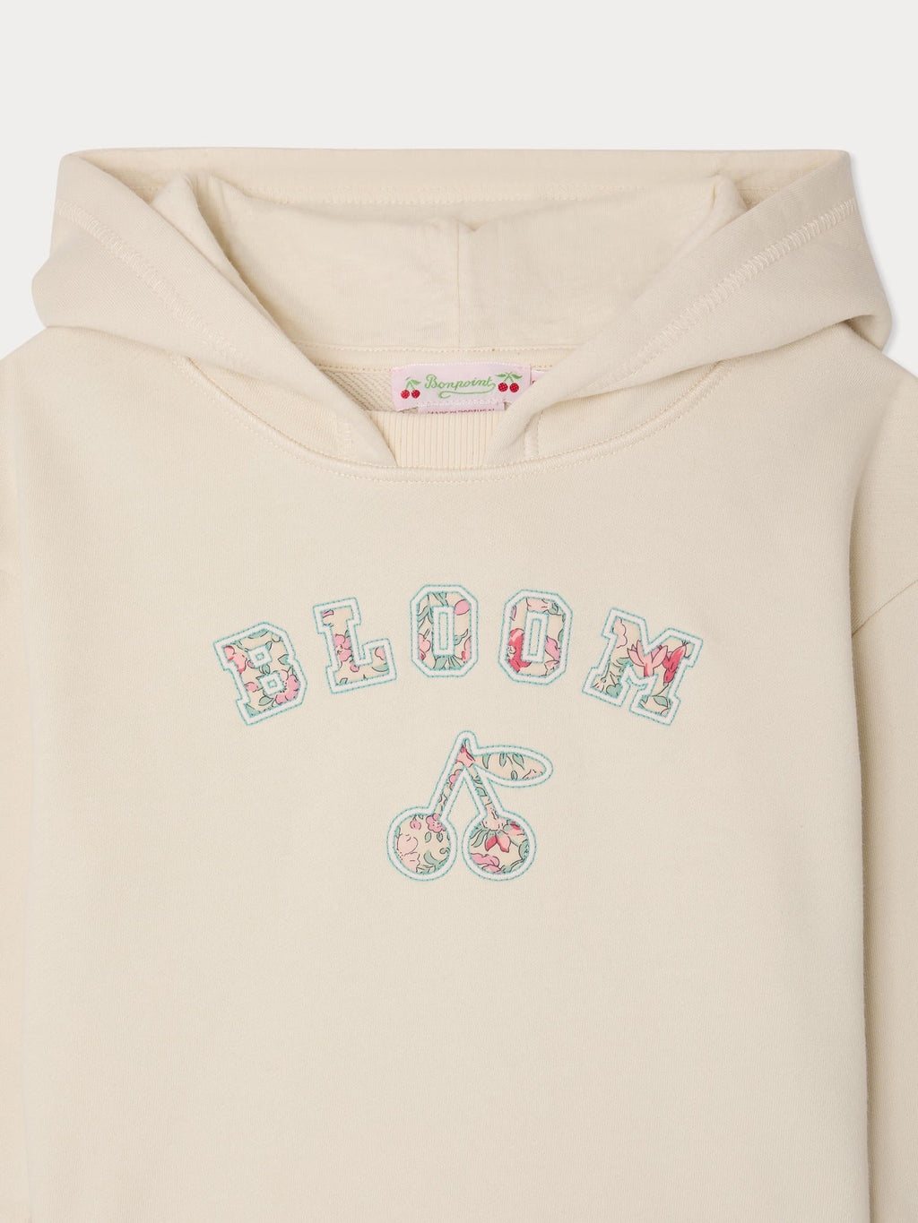 Sweat-shirt appliqué en tissu en coton biologique
