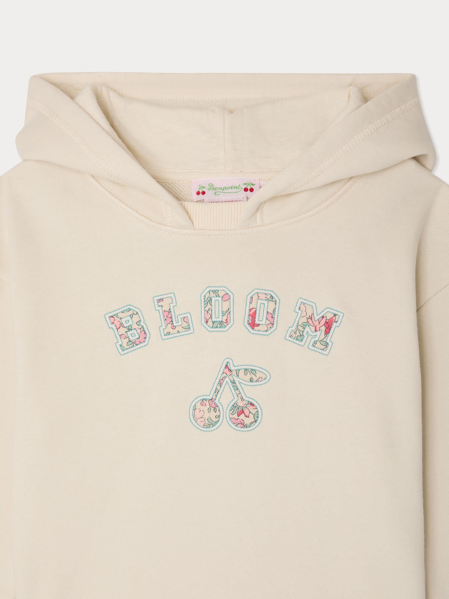 Sweat-shirt appliqué en tissu en coton biologique