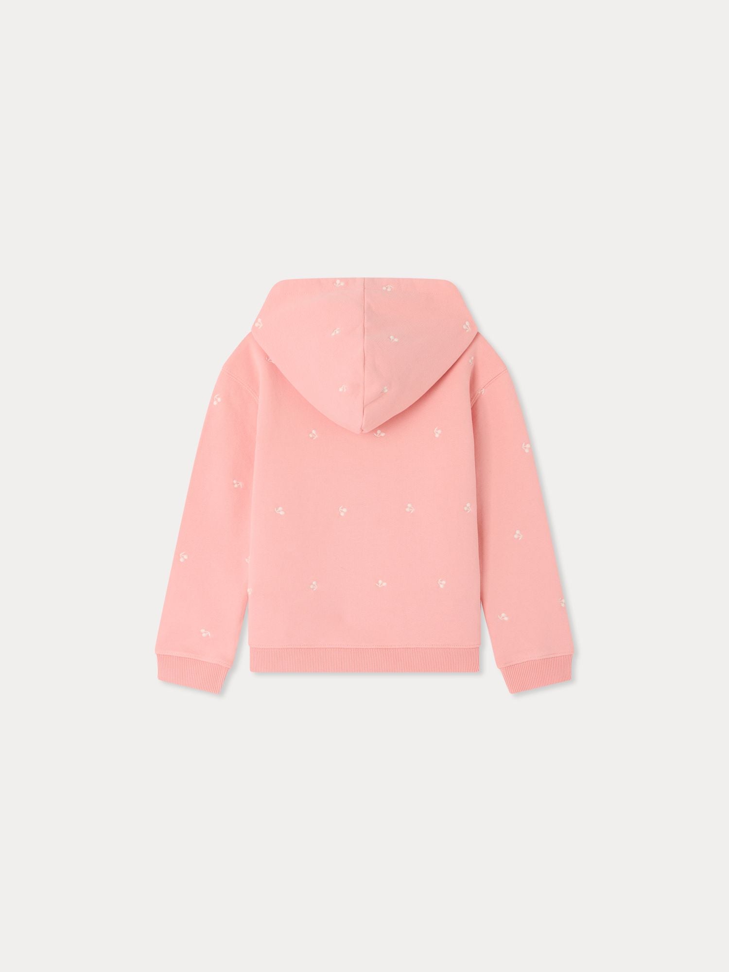 sweat à capuche en coton biologique brodé de cerises