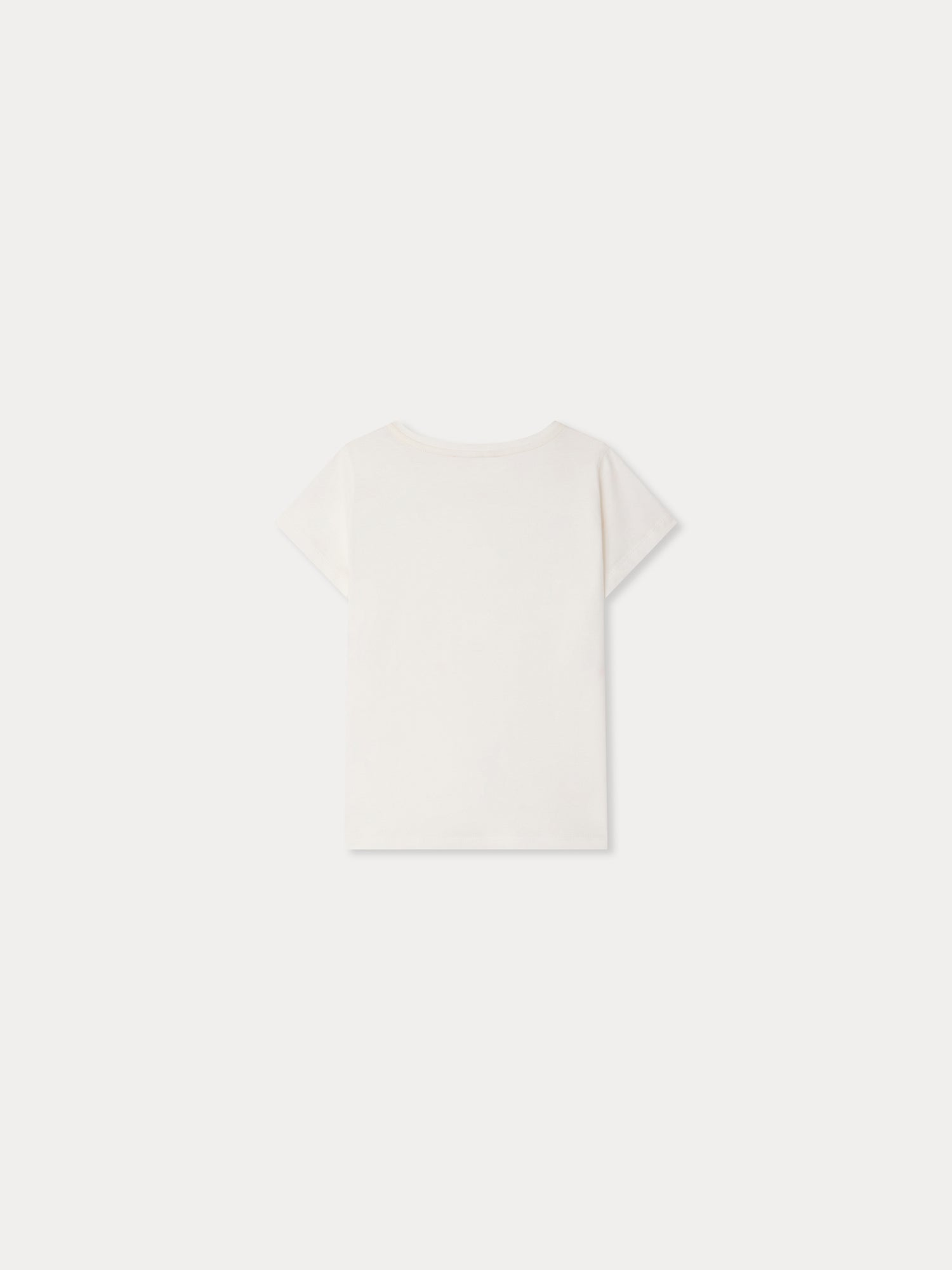 T-shirt floral brodé main en coton biologique
