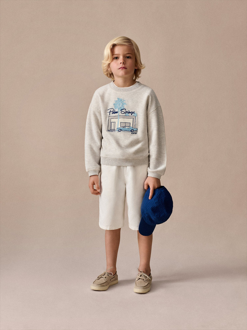 Shorts en coton biologique écru